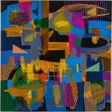 To Have or To Have Not by James Massena March, Acrylic on canvas,Signed and titled on verso. H: 36 W: 36 in., offered Apr 2024