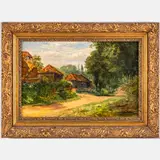Leafy Country Lane by George Smith, Oil on canvas, offered Feb 2024