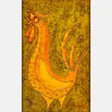 Rooster by Lois S. Becker, Mixed media on board., offered Dec 2023