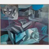 Enigma at Dawn by James Massena March, Oil on canvas, offered Nov 2023