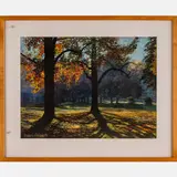 Landscape with Trees by Philip Joseph, Pastel on paper, offered Nov 2023