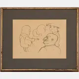 Haifische (plate, folio 81), from Ecce Homo by George Grosz, Lithograph,Signed in pencil lower right., offered Sep 2022