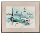 Afternoon at the Fair" - 1981 by Paul Minnis, watercolor on paper, sold Feb 2026