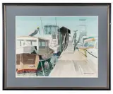 Wrightsville Beach" - 1989 by Paul Minnis, watercolor on paper, sold Feb 2026