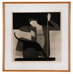 Woman by Will Barnet, etching on paper, sold Feb 2026