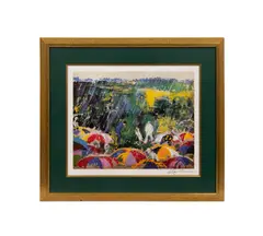 Arnie in the Rain" - 1973 by LeRoy Neiman, lithograph on paper, sold Feb 2026