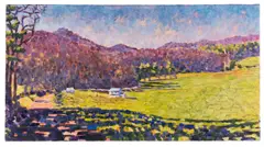 Shadows in Early Spring" - 1995 by Kazhia Kolb, oil on canvas, sold Feb 2026