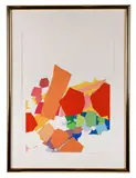 Untitled - Abstract - late 20th century by Dorothy Gillespie, screenprint on paper, sold Feb 2026