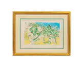 Bjorn Borg & Jimmy Connors" - 1977 by LeRoy Neiman, etching and aquatint on paper, sold Feb 2026