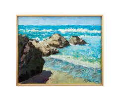 Sun and Surf by David A. Williams, oil on canvas, sold Feb 2026