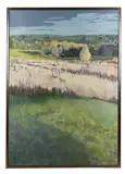 Untitled - Wheat Fields - late 20th century by David Raab, oil on canvas, sold Feb 2026