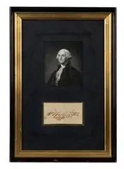 Untitled by George Washington, engraving of Washington, sold Apr 2026