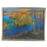 Untitled by Roswell Weidner, 1982, Oil pastel on paper, sold Dec 2022