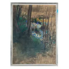 Untitled by Roswell Weidner, 1974, Charcoal with pastel, sold Dec 2022
