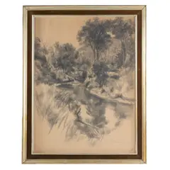 Untitled by Roswell Weidner, 1966, Charcoal on paper, sold Dec 2022