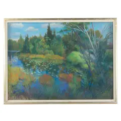 Untitled by Roswell Weidner, 1985, Oil pastel on paper, sold Dec 2022