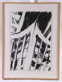 Untitled by Martha Diamond, monotype cityscape, sold Apr 2024
