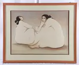 Untitled by R. C. Gorman, lithograph "Women from Chaco County", sold Apr 2024
