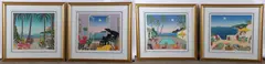 Tropics Suite" (4) serigraphs by Thomas McKnight, silkscreen on paper, sold Apr 2024