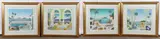 Caribbean Suite" (4) serigraphs by Thomas McKnight, silkscreen on paper, sold Apr 2024