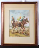 Brandywine artist by Ralph Scharff, mixed media on board, sold May 2024