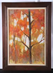 Brandywine artist by Ralph Scharff, mixed media on board, sold May 2024