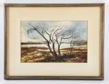 DE artist by Edward Grant, watercolor on paper, sold May 2024