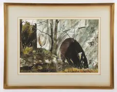 DE artist by Carolyn Blish, watercolor on paper, sold May 2024