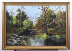 DE artist by Carolyn Blish, oil on canvas, sold May 2024