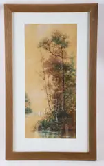 Untitled by Edmund Darch Lewis, watercolor, sold May 2024