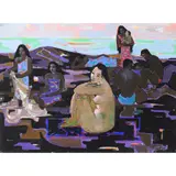Tahitian Scene by Jean Masson, 1961, oil on board, sold Apr 2022