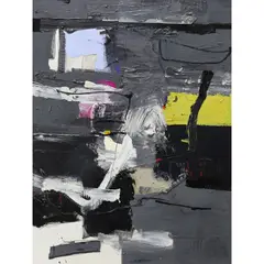 Untitled (Abstract) by Fraser Taylor, 2002, oil on canvas, sold Apr 2022