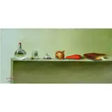 Still Life with Book by Konstantin Totibadze, 1999, oil on canvas, sold Apr 2022