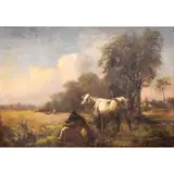 Untitled (Bucolic Landscape) by Robert Atkinson Fox, oil on canvas, sold Apr 2022