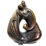 Couple with Egg by Anne Marie Paul, bronze sculpture, sold Apr 2022