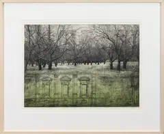 Orchard by David Smith-Harrison, 1988, etching on Arches paper, sold Apr 2022