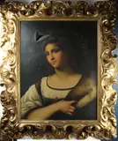Portrait of a Lady by Leopold Galli, 1870, oil on canvas, sold Apr 2022