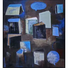 Fiction by Bob Stang, 1995, oil on canvas, sold Apr 2022