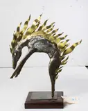 Rearing Horse by David Brunetta, 1988, bronze sculpture, sold Apr 2022