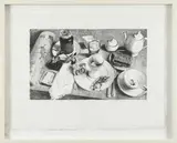 F.D.R.'s Breakfast by Charles Gill, lithograph, sold Apr 2022