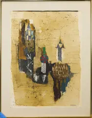Untitled by Johnny Gotthard Friedlaender, lithograph in color, sold Apr 2022