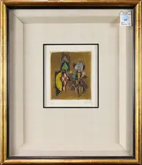 Untitled by Johnny Gotthard Friedlaender, etching, sold Apr 2022