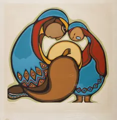Together, 1979 by Daphne Odjig, 1979, colour serigraph, sold Jul 2026