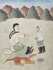 Untitled by Kenojuak Ashevak, ink and coloured pencil drawing, sold Jul 2026