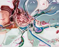 Good Spain Music, 2023, 2023 by Alex Janvier, 2023, acrylic on canvas, sold Jul 2026