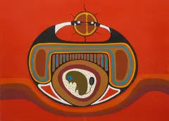 Rebirth, 1976 by Jackson Beardy, 1976, colour lithograph, sold Jul 2026
