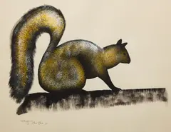 Squirrel, 1975, 1975 by Benjamin Chee Chee, 1975, acrylic on paper, sold Jul 2026