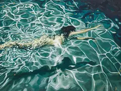 Hannah, Flying by Heather Horton, oil on board, sold Jul 2026