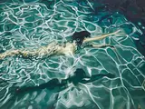 Hannah, Flying by Heather Horton, oil on board, sold Jul 2026