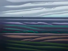 Prairie Field, 1986 by Don Bergland, 1986, acrylic on canvas, sold Jul 2026